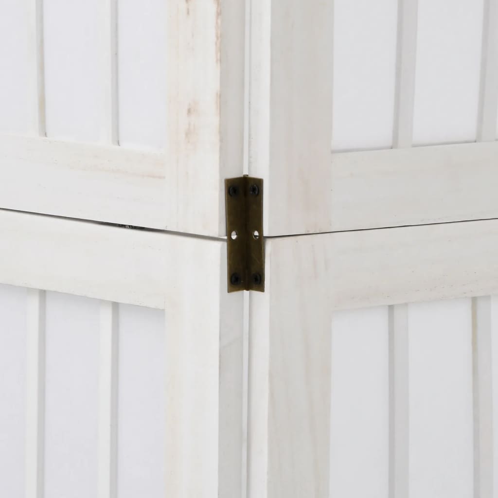 Kamerscherm met 3 panelen massief paulowniahout wit is nu te koop bij PeponiXL, paradijselijk wonen!