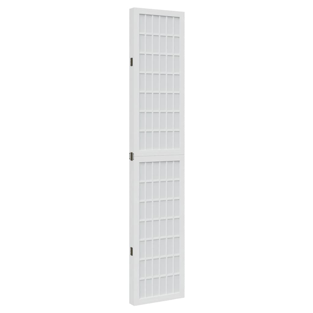 Kamerscherm met 4 panelen massief paulowniahout wit is nu te koop bij PeponiXL, paradijselijk wonen!