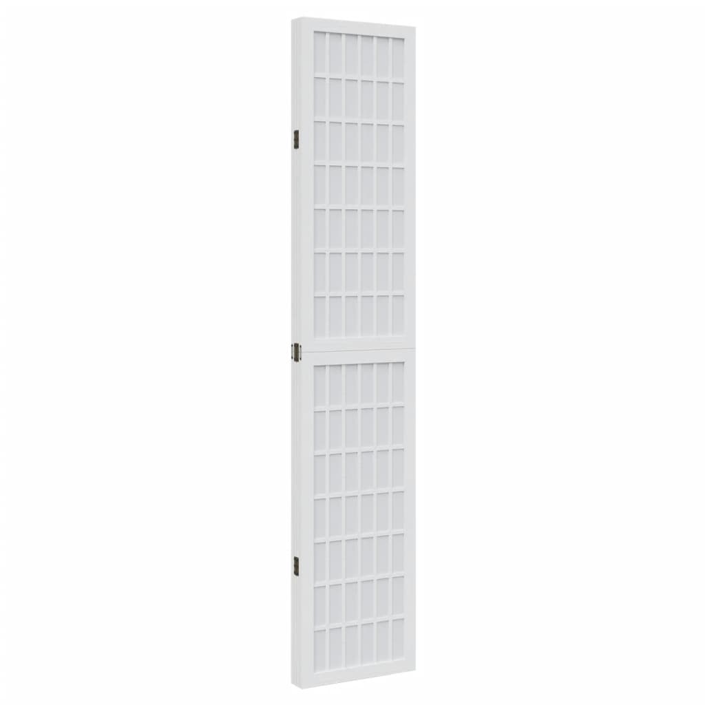Kamerscherm met 4 panelen massief paulowniahout wit is nu te koop bij PeponiXL, paradijselijk wonen!