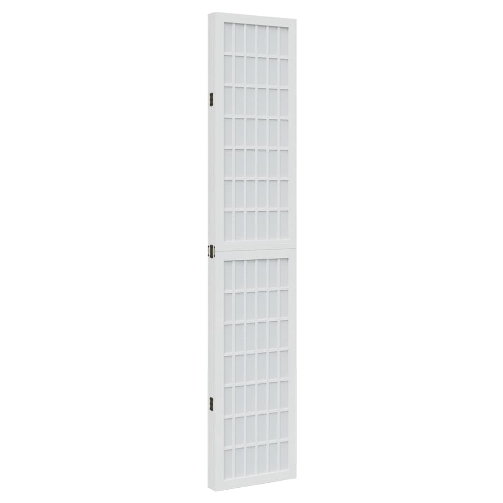 Kamerscherm met 4 panelen massief paulowniahout wit is nu te koop bij PeponiXL, paradijselijk wonen!