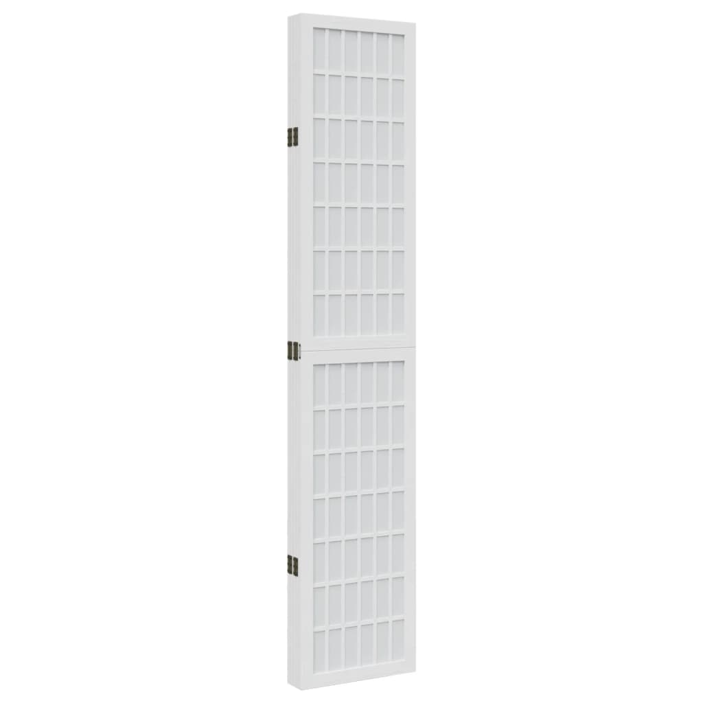 Kamerscherm met 5 panelen massief paulowniahout wit is nu te koop bij PeponiXL, paradijselijk wonen!
