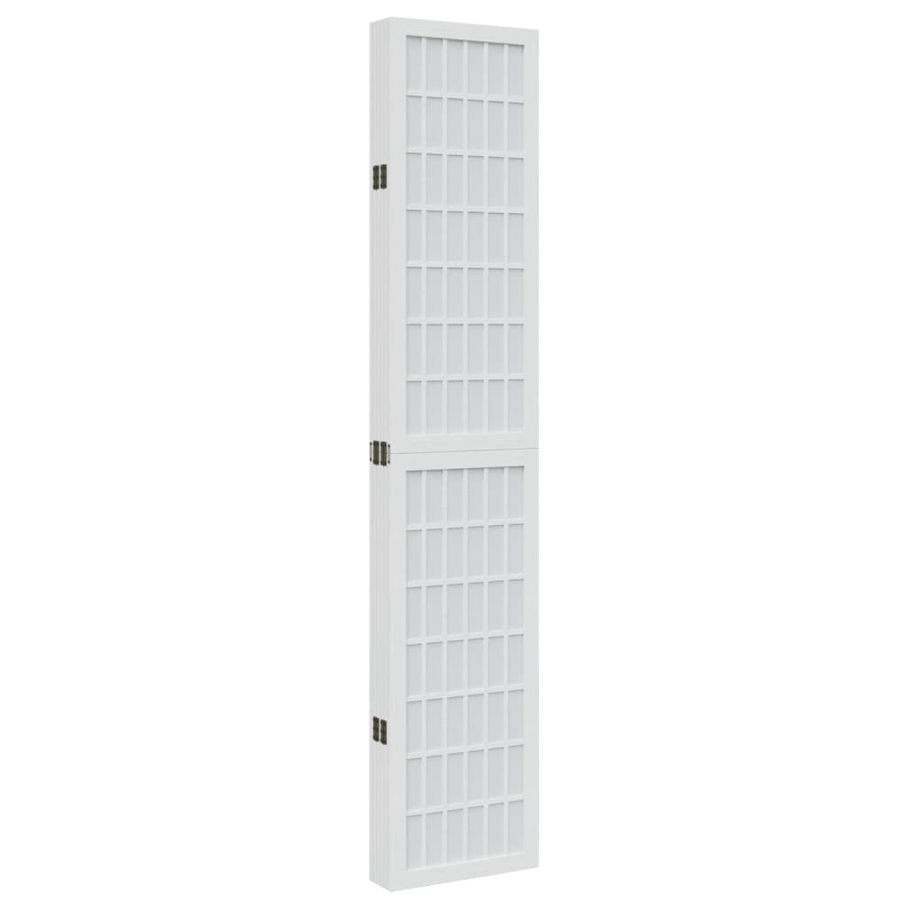Kamerscherm met 6 panelen massief paulowniahout wit is nu te koop bij PeponiXL, paradijselijk wonen!