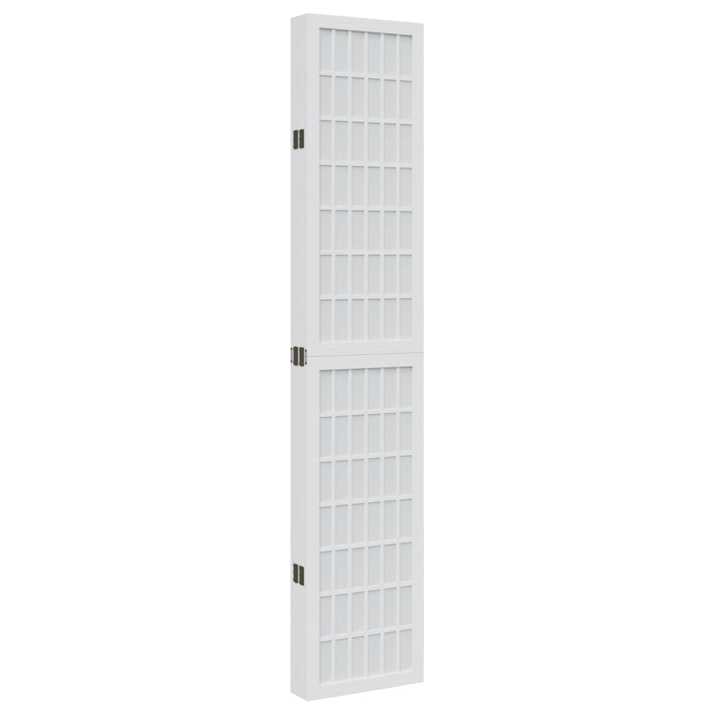 Kamerscherm met 6 panelen massief paulowniahout wit is nu te koop bij PeponiXL, paradijselijk wonen!