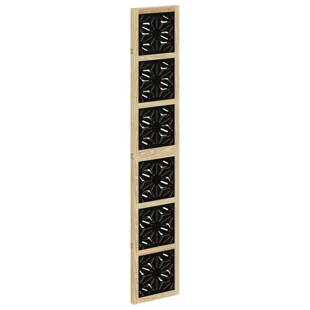Kamerscherm met 3 panelen massief paulowniahout zwart is nu te koop bij PeponiXL, paradijselijk wonen!