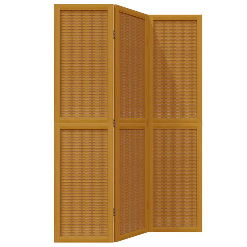 Kamerscherm met 3 panelen massief paulowniahout bruin is nu te koop bij PeponiXL, paradijselijk wonen!