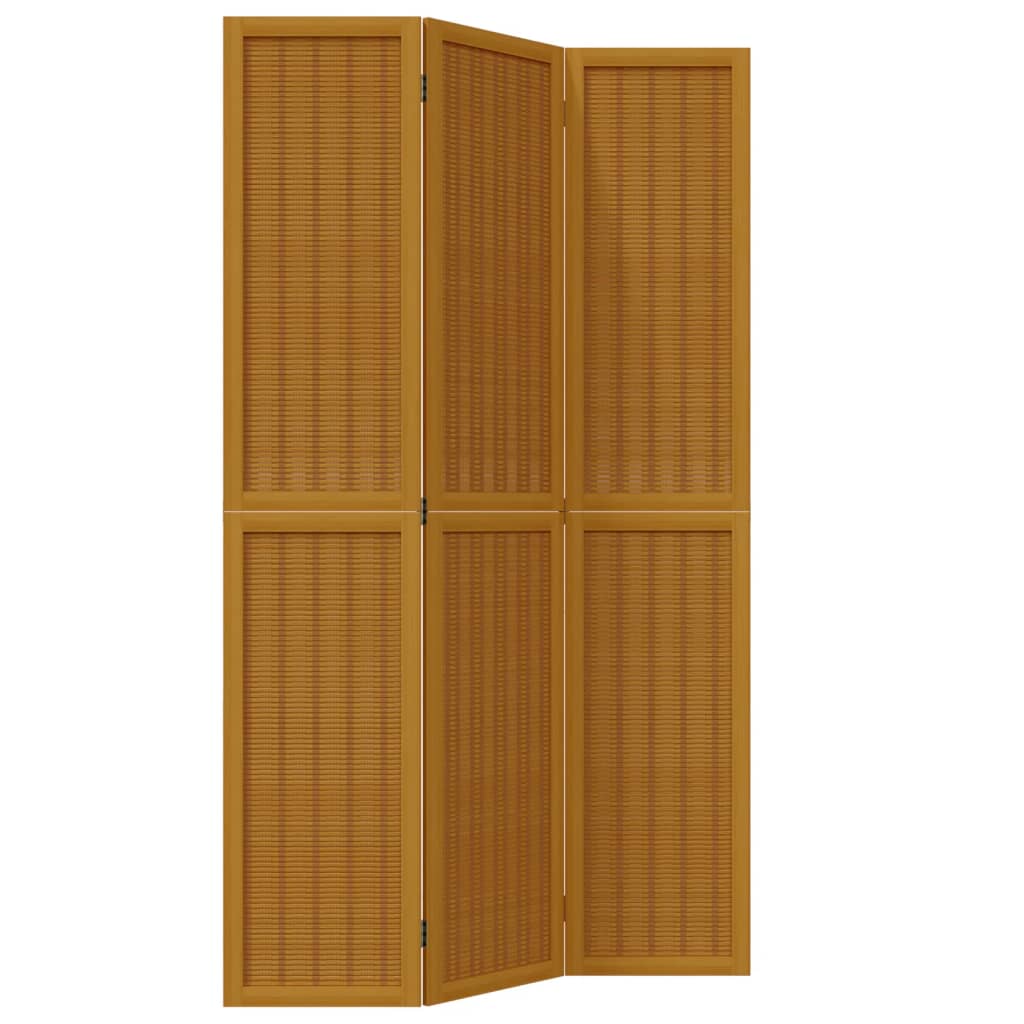 Kamerscherm met 3 panelen massief paulowniahout bruin is nu te koop bij PeponiXL, paradijselijk wonen!