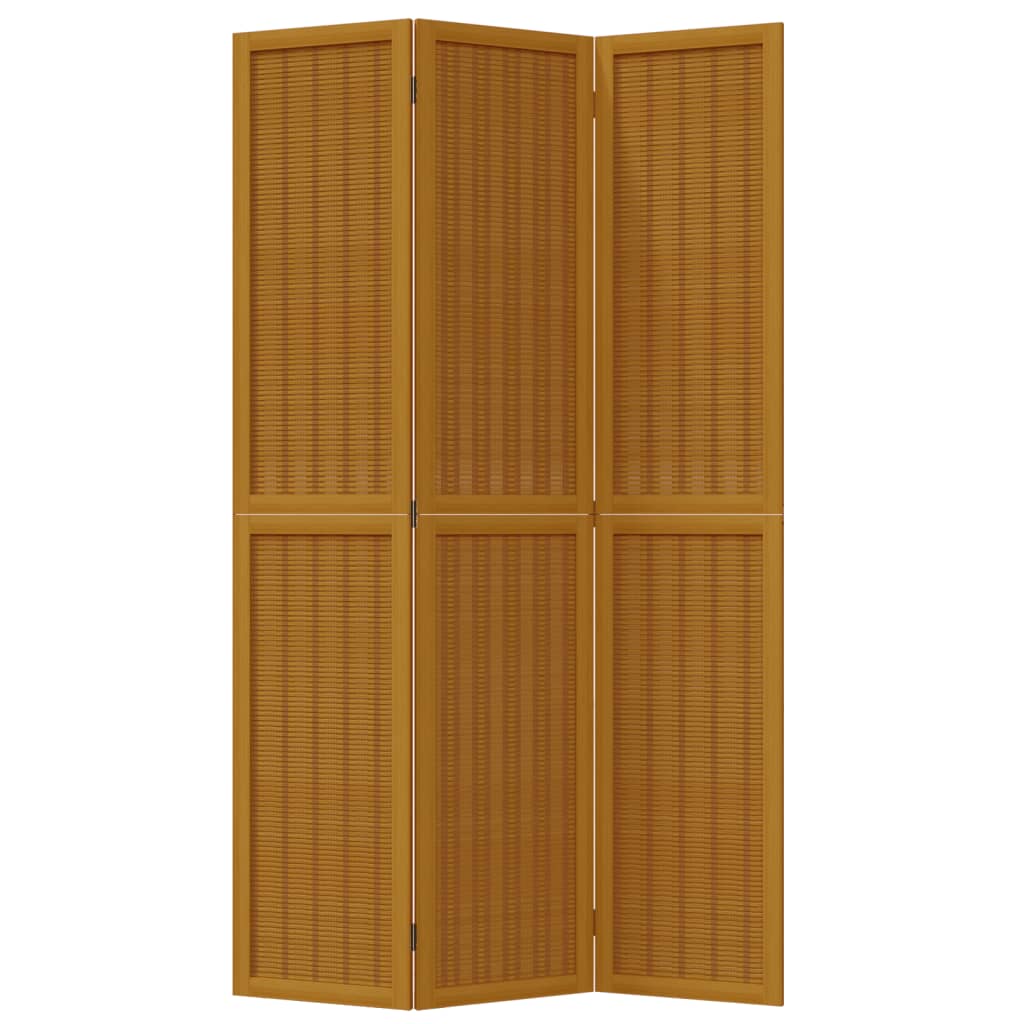 Kamerscherm met 3 panelen massief paulowniahout bruin is nu te koop bij PeponiXL, paradijselijk wonen!