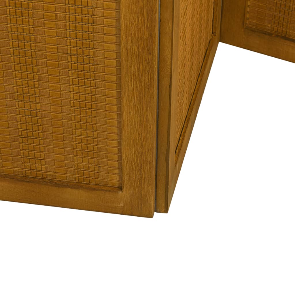 Kamerscherm met 3 panelen massief paulowniahout bruin is nu te koop bij PeponiXL, paradijselijk wonen!