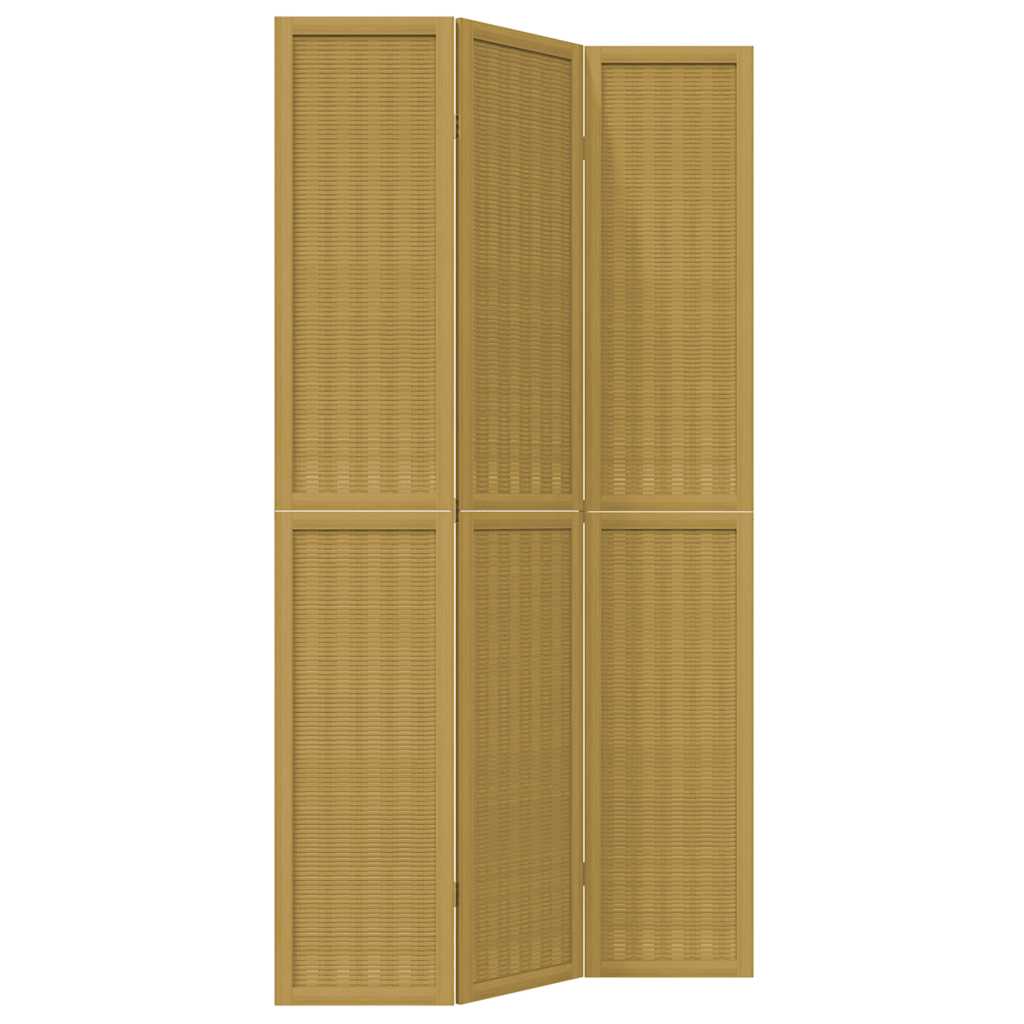 Kamerscherm met 3 panelen massief paulowniahout bruin is nu te koop bij PeponiXL, paradijselijk wonen!