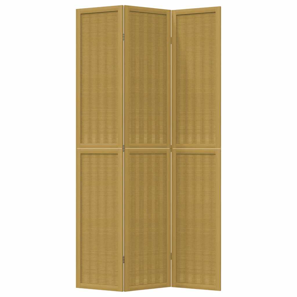 Kamerscherm met 3 panelen massief paulowniahout bruin is nu te koop bij PeponiXL, paradijselijk wonen!