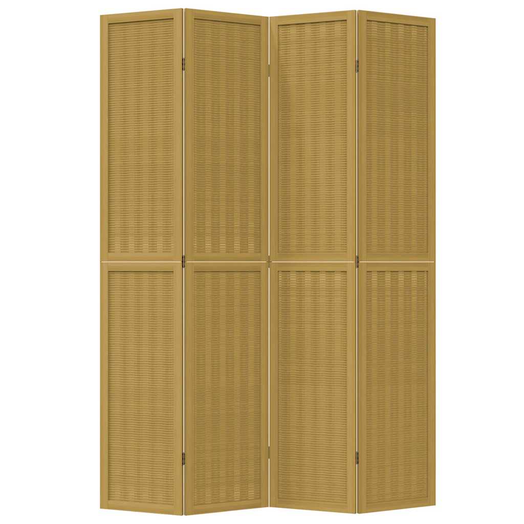 Kamerscherm met 4 panelen massief paulowniahout bruin is nu te koop bij PeponiXL, paradijselijk wonen!
