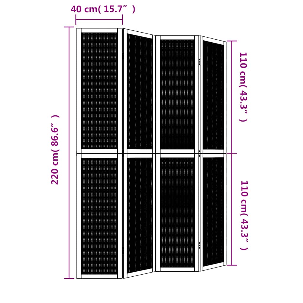 Kamerscherm met 4 panelen massief paulowniahout bruin is nu te koop bij PeponiXL, paradijselijk wonen!