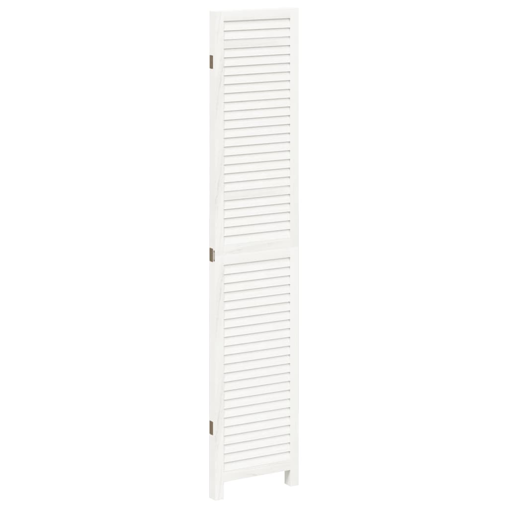 Kamerscherm met 3 panelen massief paulowniahout wit is nu te koop bij PeponiXL, paradijselijk wonen!