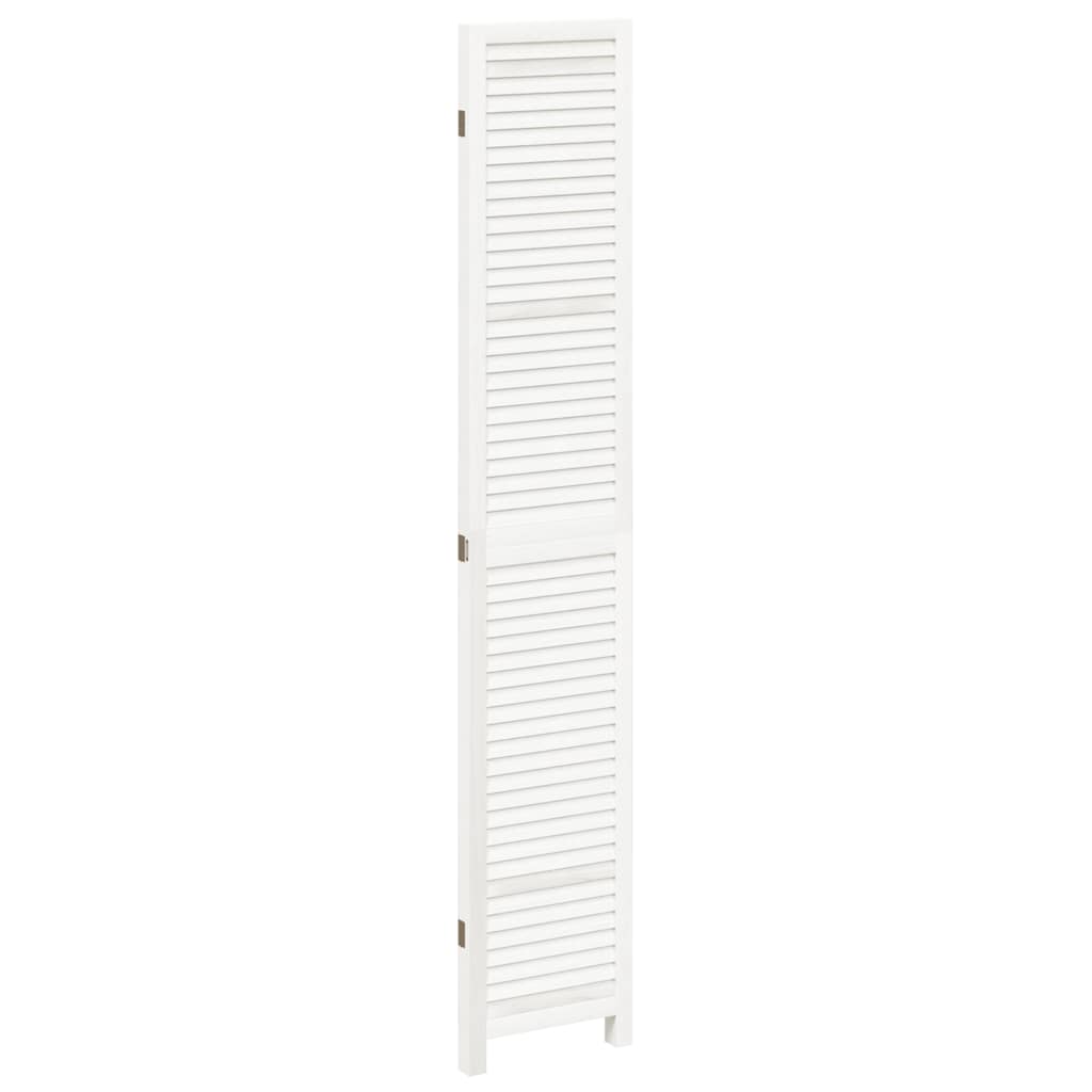 Kamerscherm met 3 panelen massief paulowniahout wit is nu te koop bij PeponiXL, paradijselijk wonen!