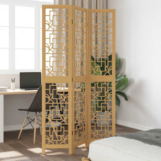 Kamerscherm met 3 panelen massief paulowniahout bruin is nu te koop bij PeponiXL, paradijselijk wonen!