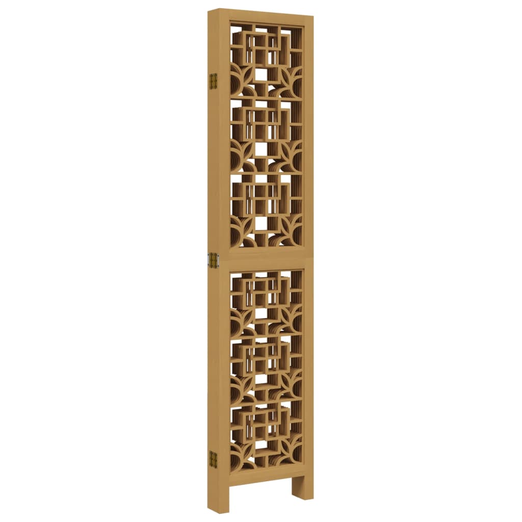 Kamerscherm met 6 panelen massief paulowniahout bruin is nu te koop bij PeponiXL, paradijselijk wonen!