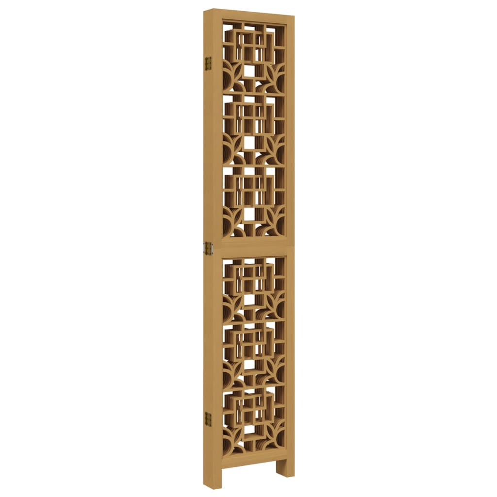 Kamerscherm met 6 panelen massief paulowniahout bruin is nu te koop bij PeponiXL, paradijselijk wonen!