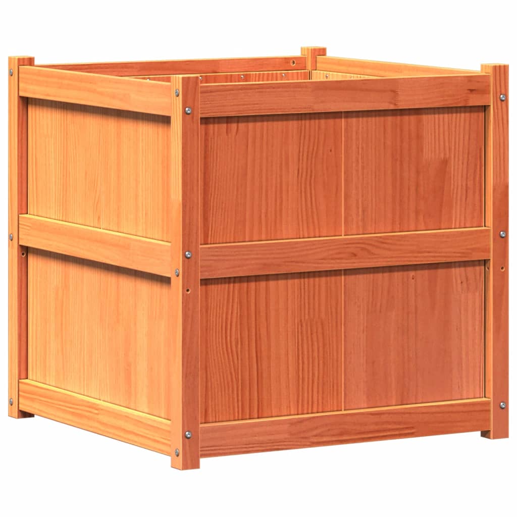 Plantenbak 70x70x70 cm massief grenenhout wasbruin is nu te koop bij PeponiXL, paradijselijk wonen!