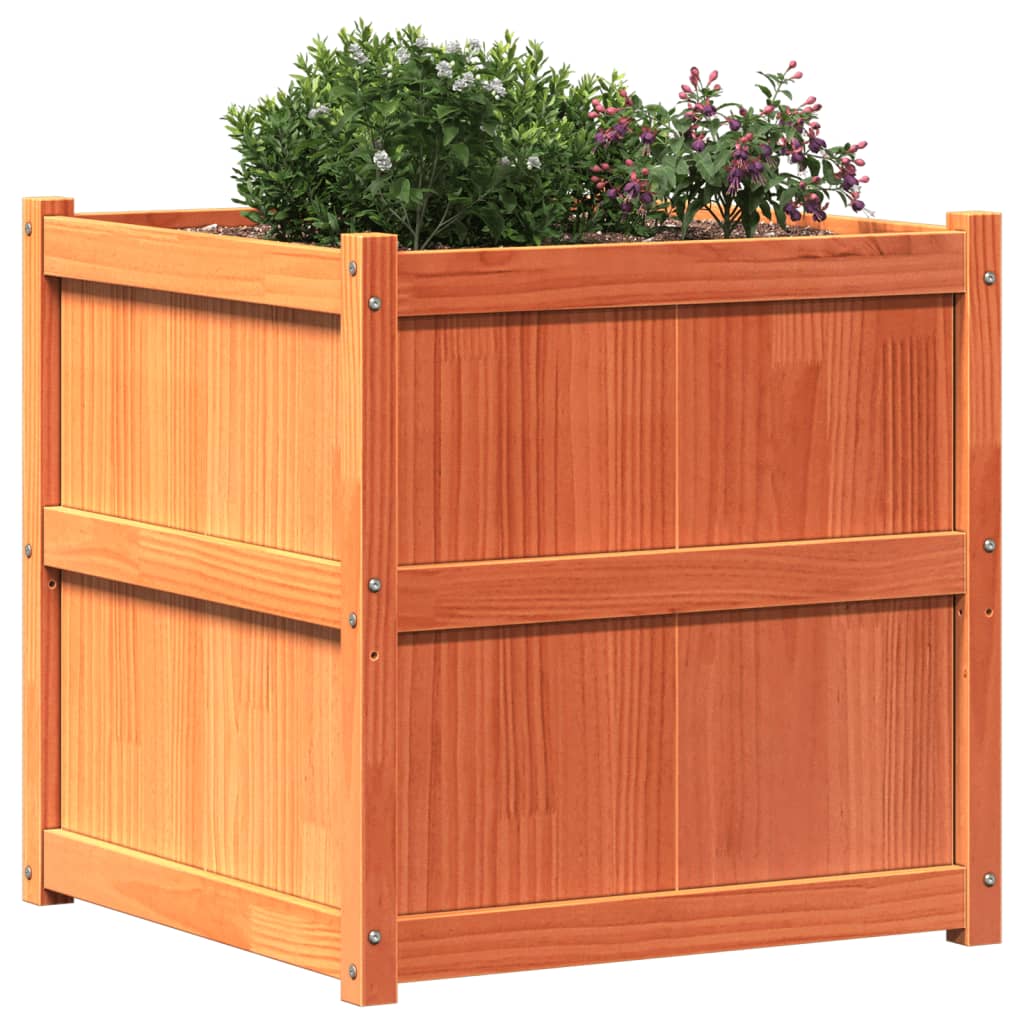 Plantenbak 70x70x70 cm massief grenenhout wasbruin is nu te koop bij PeponiXL, paradijselijk wonen!