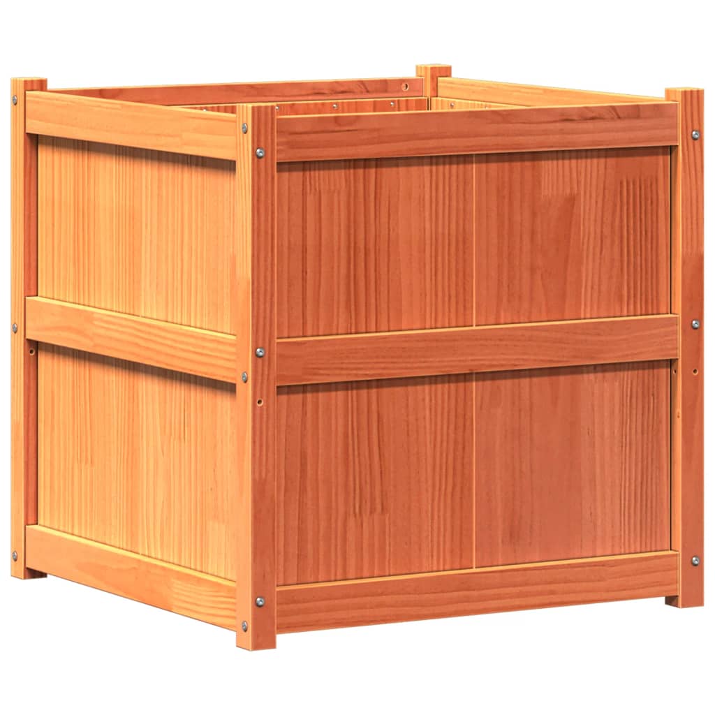 Plantenbak 70x70x70 cm massief grenenhout wasbruin is nu te koop bij PeponiXL, paradijselijk wonen!