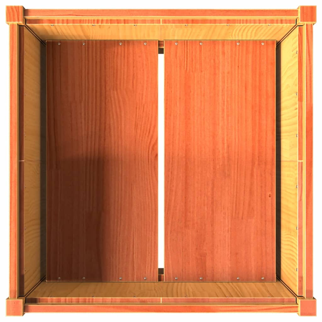 Plantenbak 70x70x70 cm massief grenenhout wasbruin is nu te koop bij PeponiXL, paradijselijk wonen!