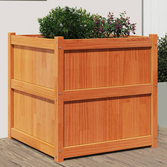 Plantenbak 70x70x70 cm massief grenenhout wasbruin is nu te koop bij PeponiXL, paradijselijk wonen!