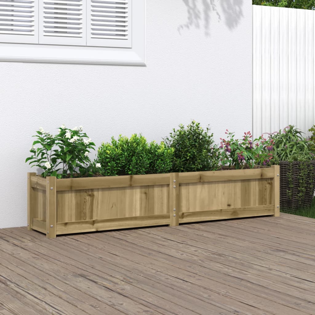Plantenbak 150x31x31 cm geïmpregneerd grenenhout is nu te koop bij PeponiXL, paradijselijk wonen!