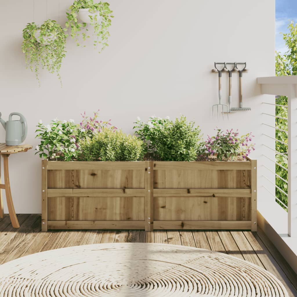 Plantenbak 150x50x50 cm geïmpregneerd grenenhout is nu te koop bij PeponiXL, paradijselijk wonen!