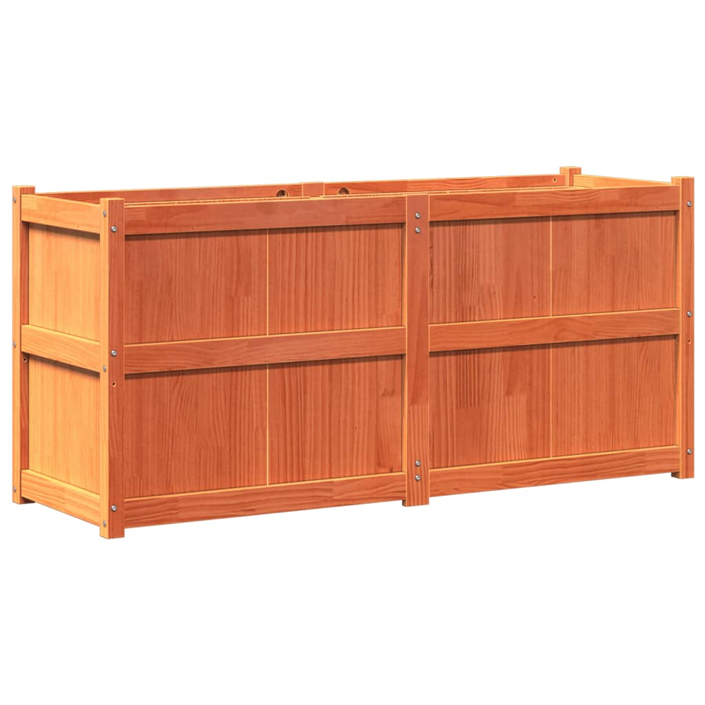 Plantenbak 150x50x70 cm massief grenenhout wasbruin is nu te koop bij PeponiXL, paradijselijk wonen!
