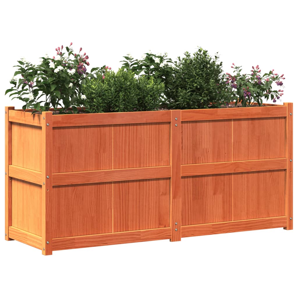 Plantenbak 150x50x70 cm massief grenenhout wasbruin is nu te koop bij PeponiXL, paradijselijk wonen!