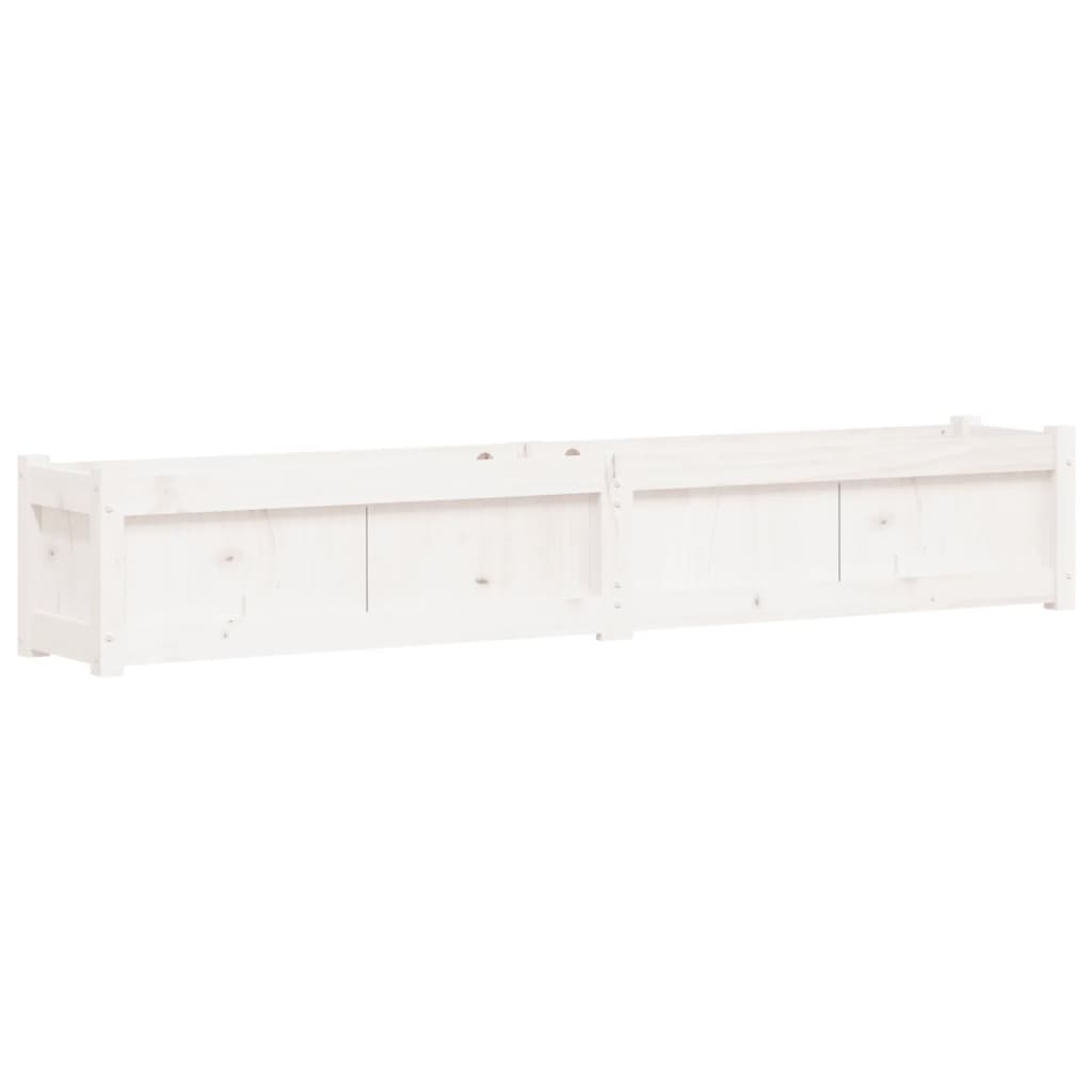 Plantenbak 180x31x31 cm massief grenenhout wit is nu te koop bij PeponiXL, paradijselijk wonen!