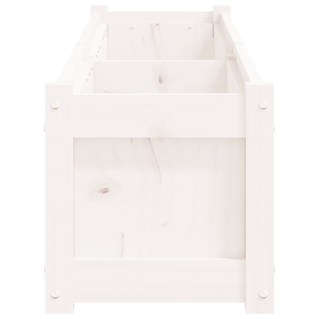 Plantenbak 180x31x31 cm massief grenenhout wit is nu te koop bij PeponiXL, paradijselijk wonen!