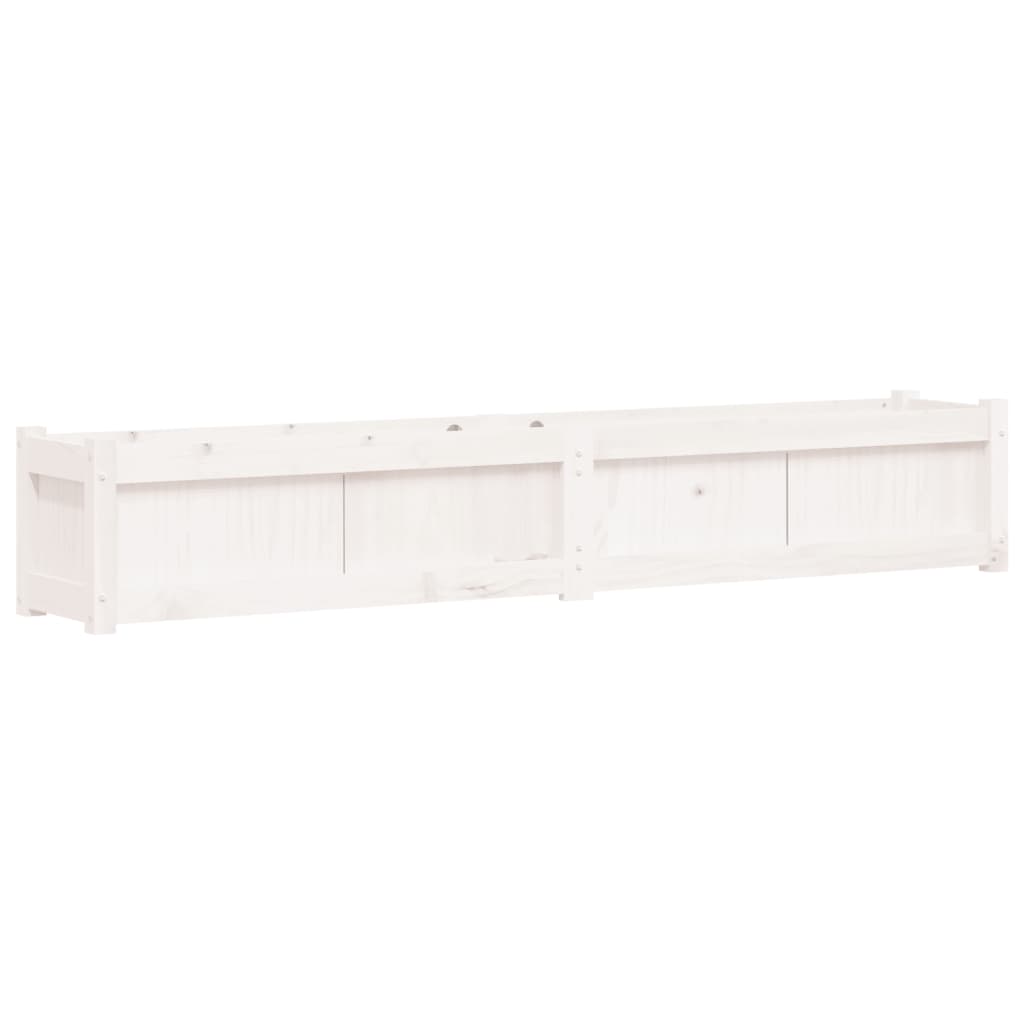 Plantenbak 180x31x31 cm massief grenenhout wit is nu te koop bij PeponiXL, paradijselijk wonen!