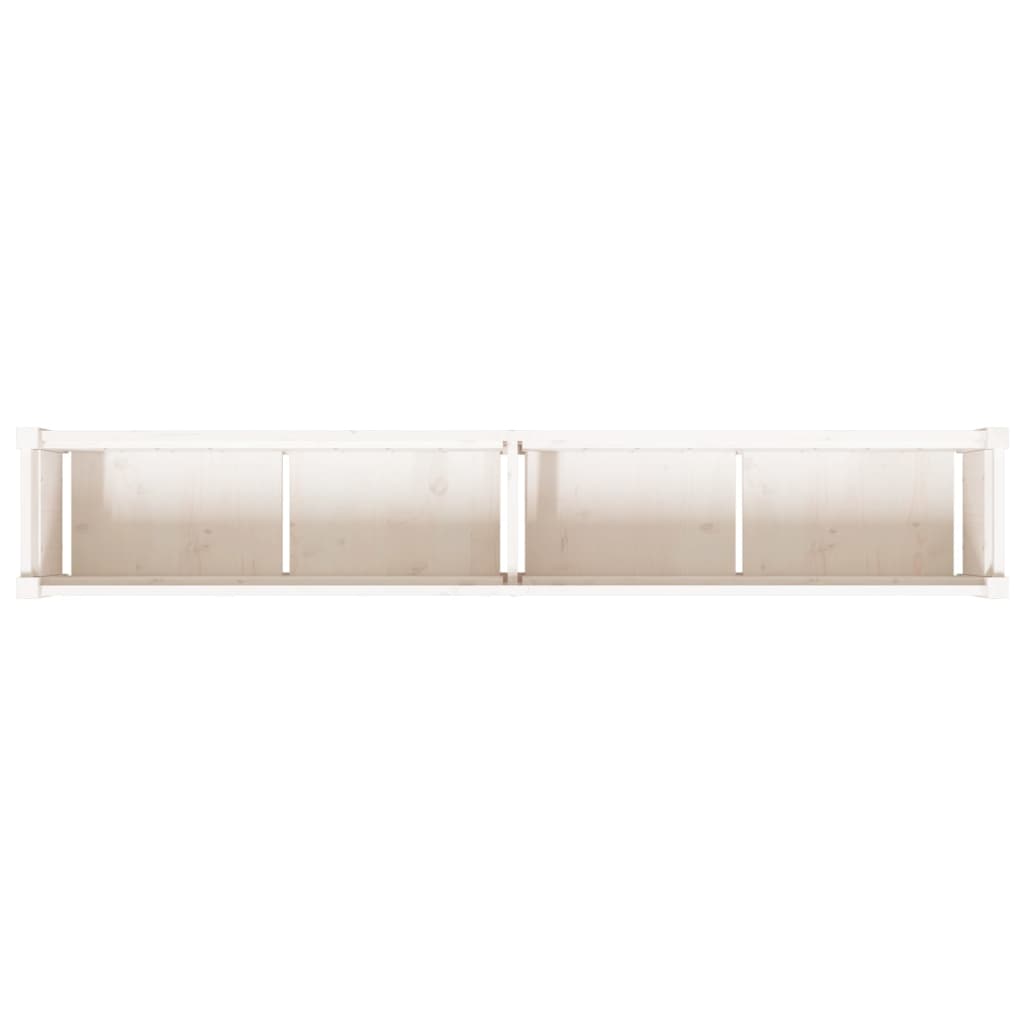 Plantenbak 180x31x31 cm massief grenenhout wit is nu te koop bij PeponiXL, paradijselijk wonen!