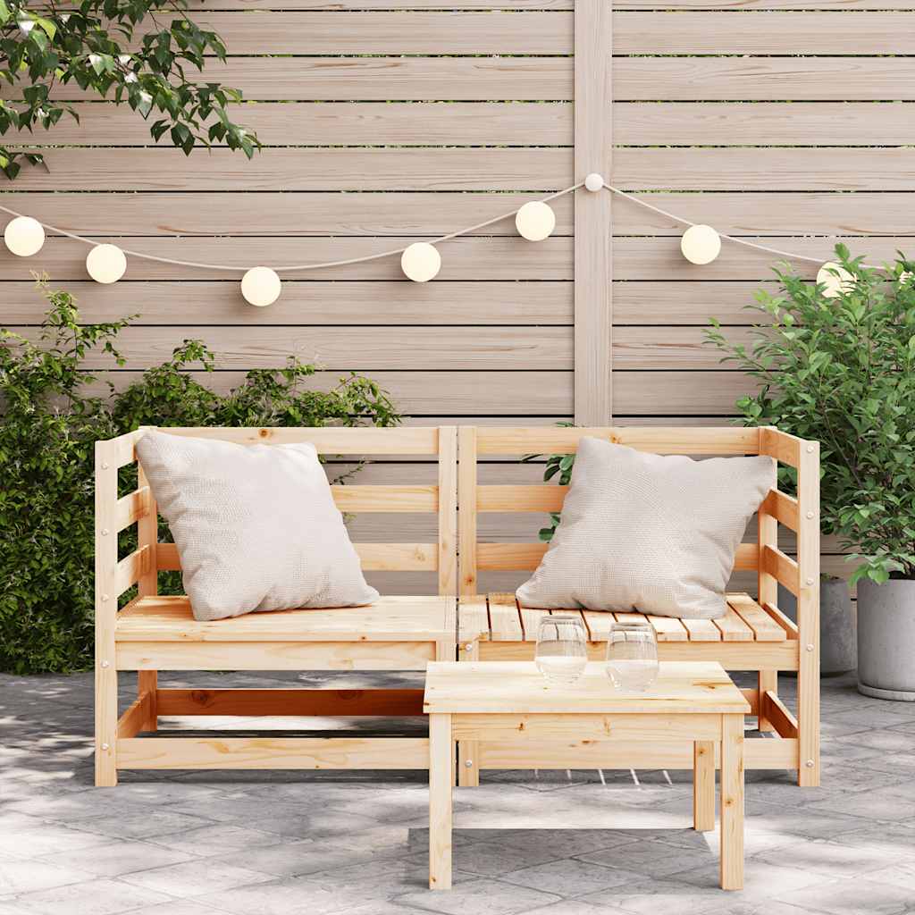 Tuinhoekbank 2 st 70x70x67 cm massief grenenhout is nu te koop bij PeponiXL, paradijselijk wonen!