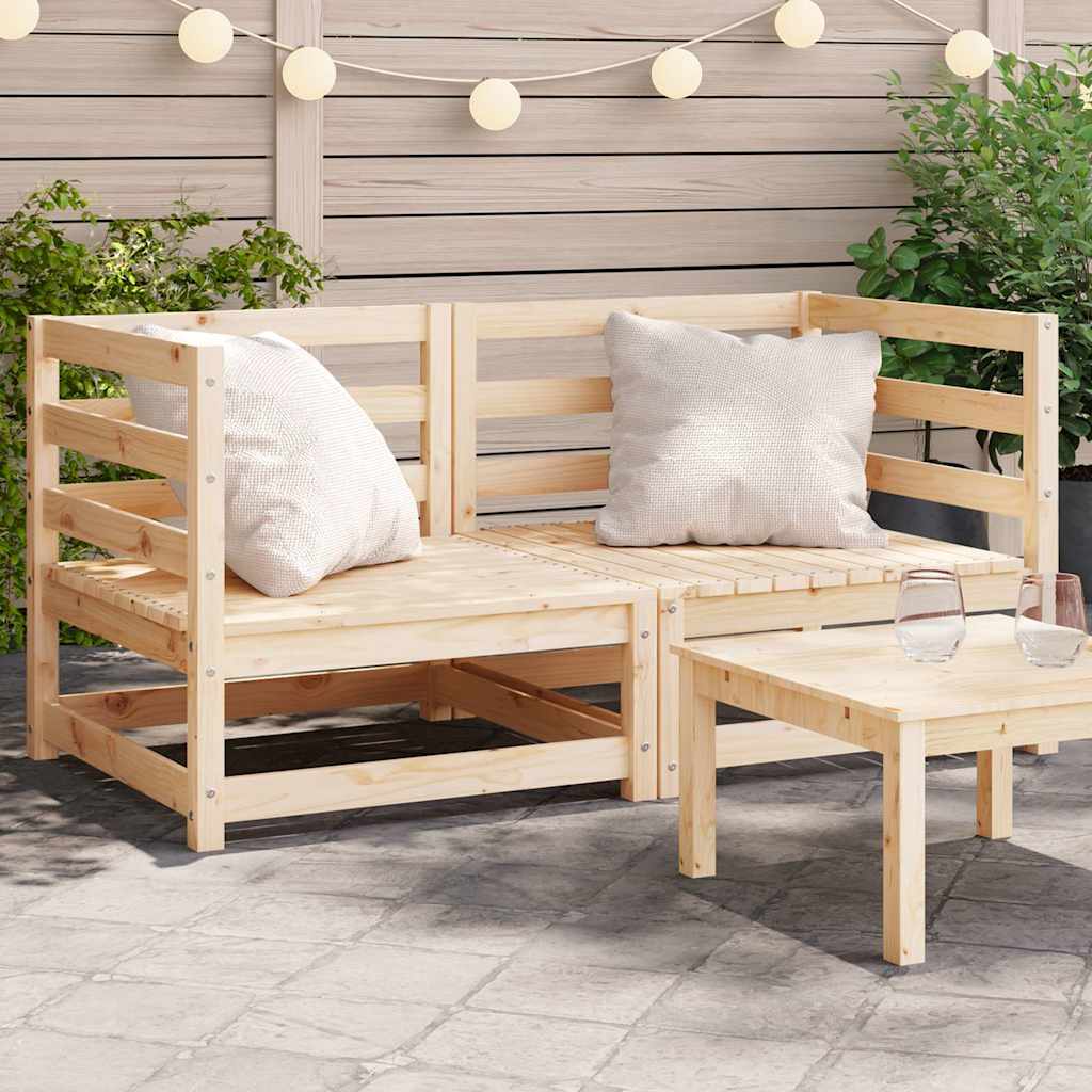 Tuinhoekbank 2 st 70x70x67 cm massief grenenhout is nu te koop bij PeponiXL, paradijselijk wonen!