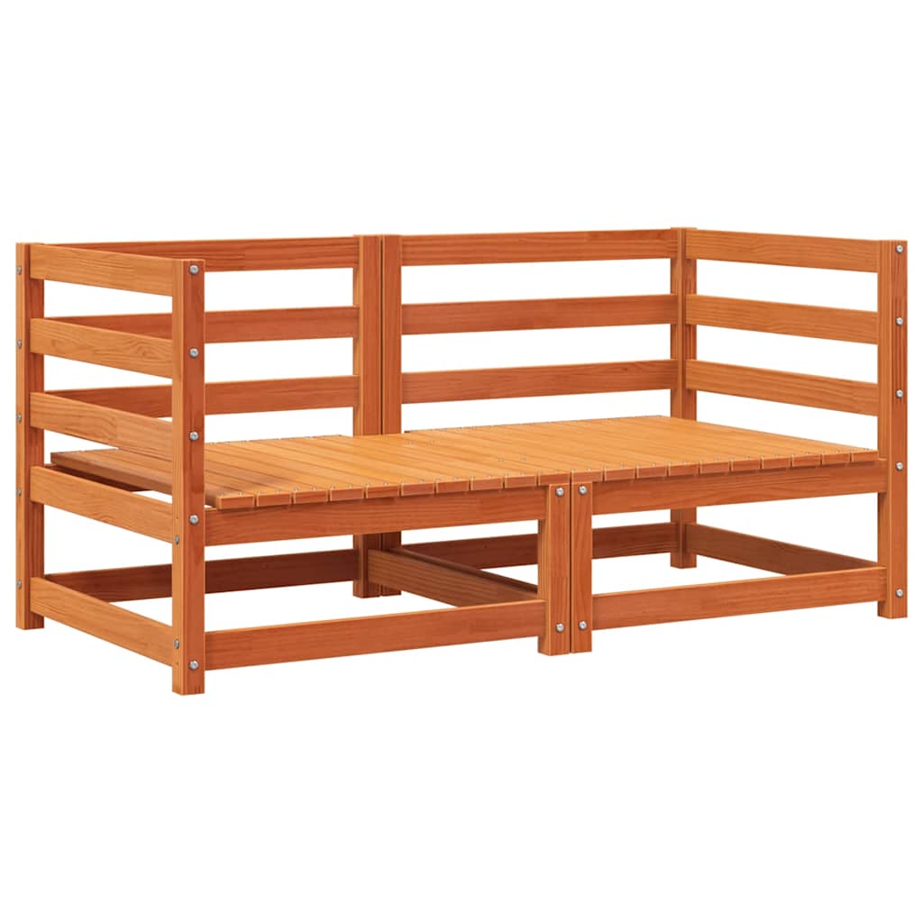 Tuinhoekbank 2 st 70x70x67 cm massief grenenhout wasbruin is nu te koop bij PeponiXL, paradijselijk wonen!