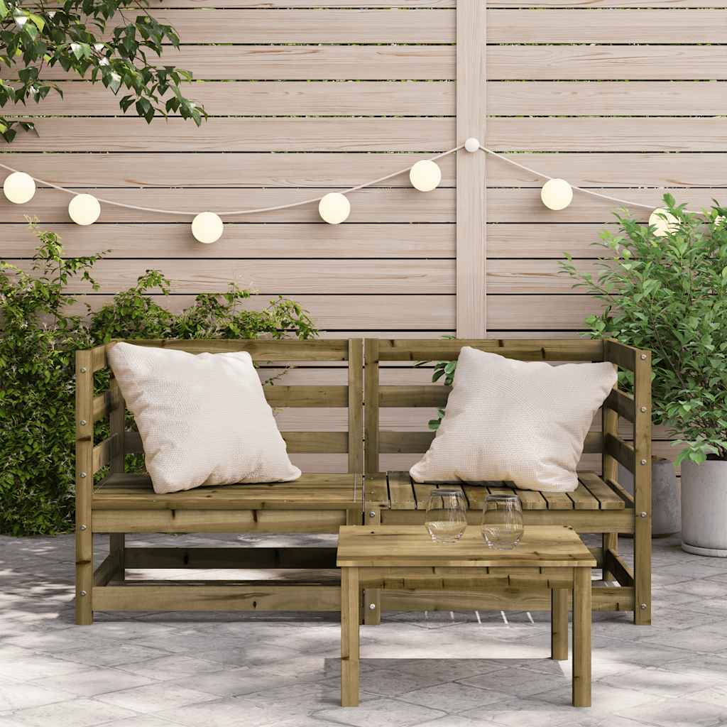 Tuinhoekbanken 2 st 70x70x67 cm geïmpregneerd grenenhout is nu te koop bij PeponiXL, paradijselijk wonen!