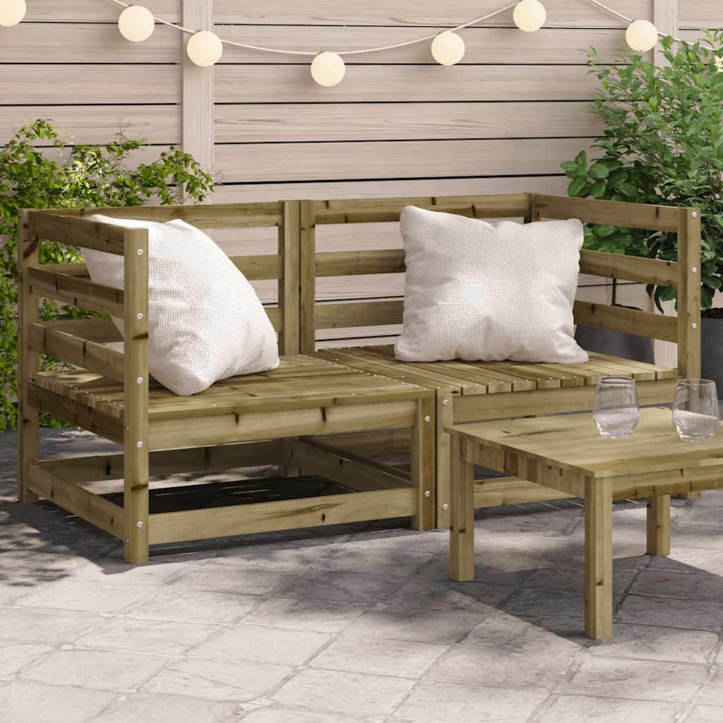 Tuinhoekbanken 2 st 70x70x67 cm geïmpregneerd grenenhout is nu te koop bij PeponiXL, paradijselijk wonen!