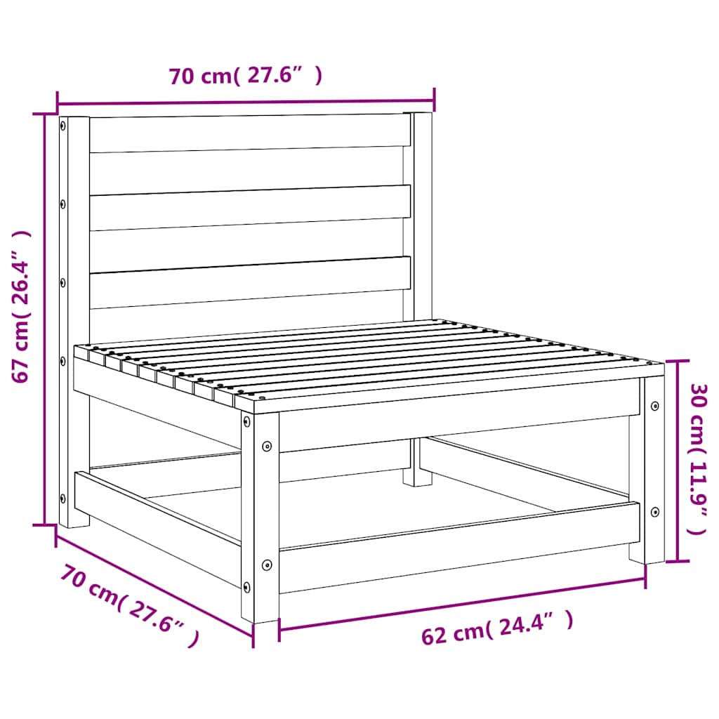 Tuinbanken 2 st zonder armleuning 70x70x67 cm grenenhout is nu te koop bij PeponiXL, paradijselijk wonen!