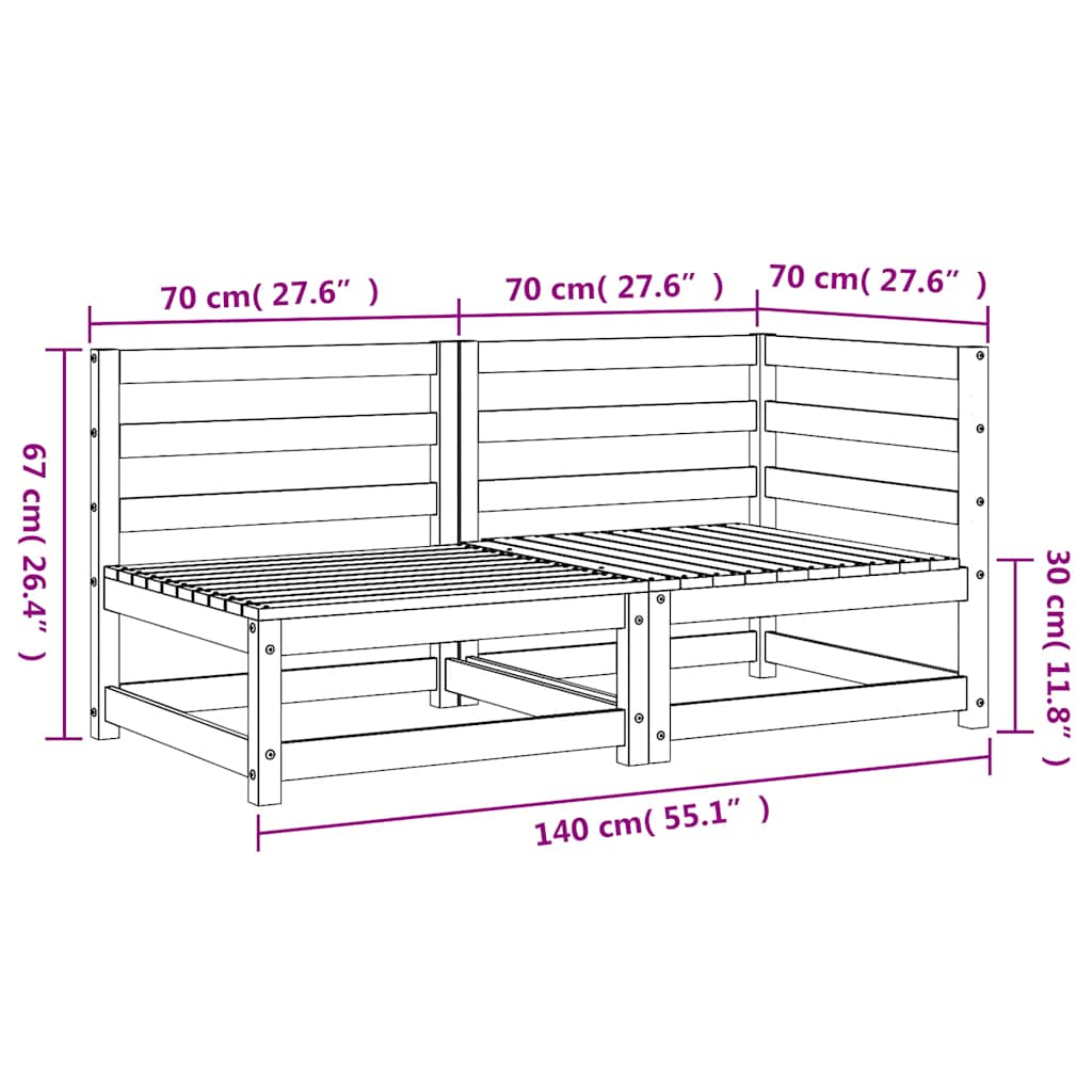 Tuinbank 2-zits massief grenenhout is nu te koop bij PeponiXL, paradijselijk wonen!