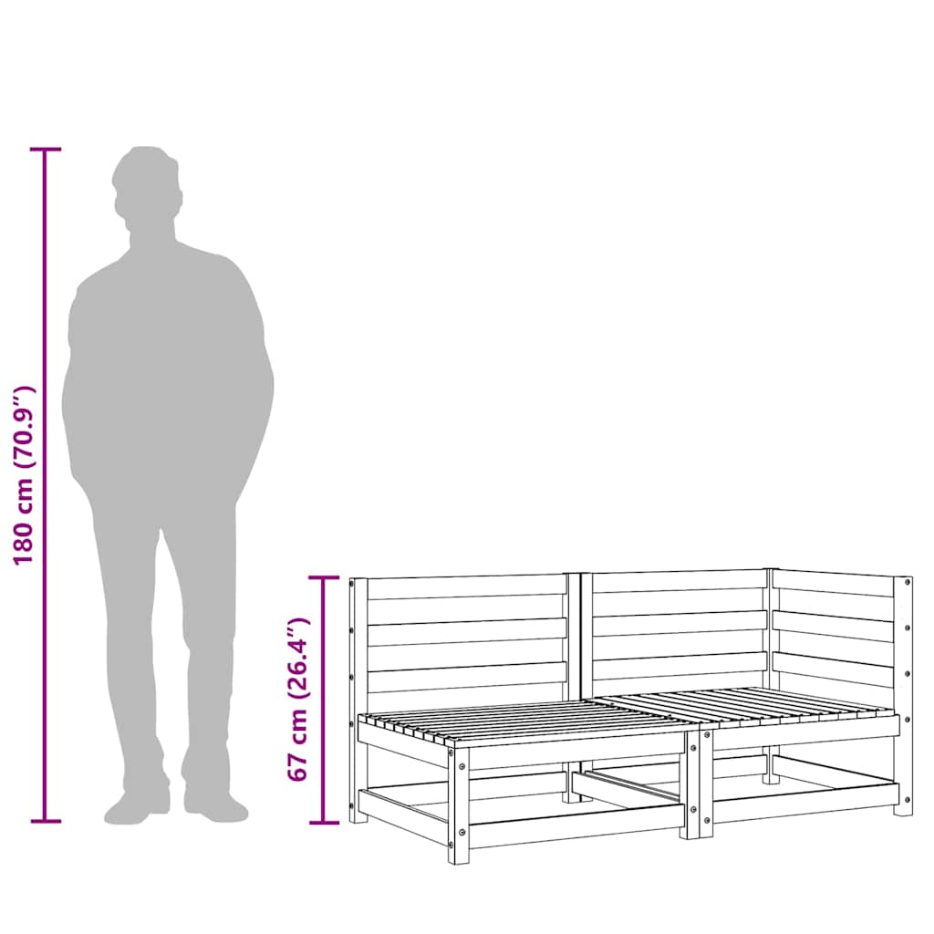 Tuinbank 2-zits massief grenenhout is nu te koop bij PeponiXL, paradijselijk wonen!