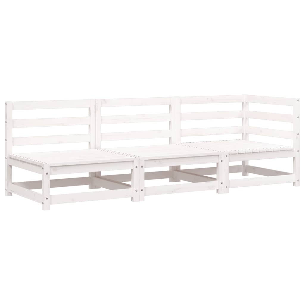 Tuinbank 3-zits massief grenenhout wit is nu te koop bij PeponiXL, paradijselijk wonen!
