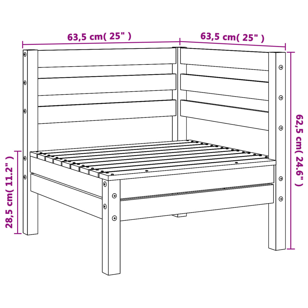 Tuinhoekbanken 2 st massief grenenhout wasbruin is nu te koop bij PeponiXL, paradijselijk wonen!