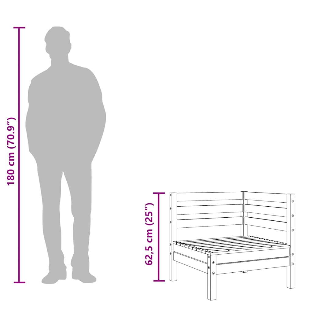 Tuinhoekbanken 2 st massief douglashout is nu te koop bij PeponiXL, paradijselijk wonen!