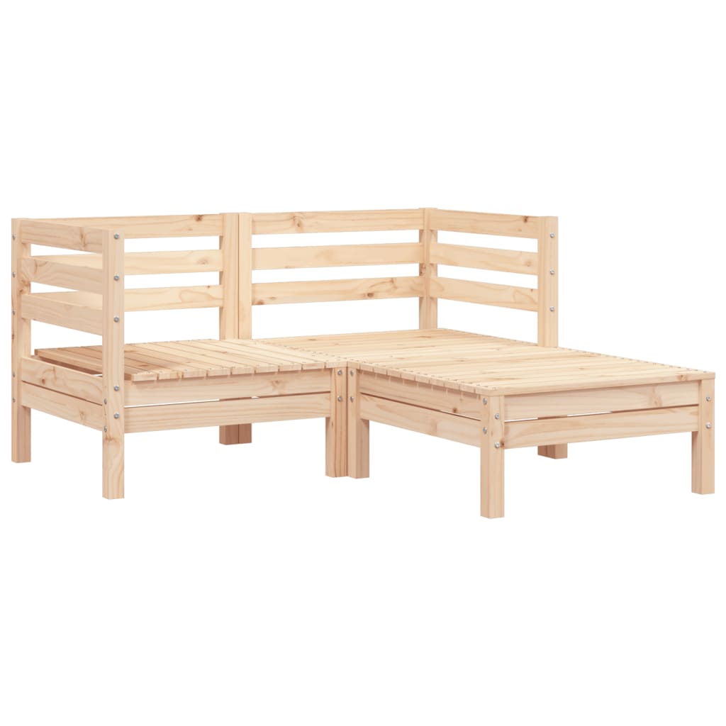 Tuinbank 2-zits met voetenbank massief grenenhout is nu te koop bij PeponiXL, paradijselijk wonen!