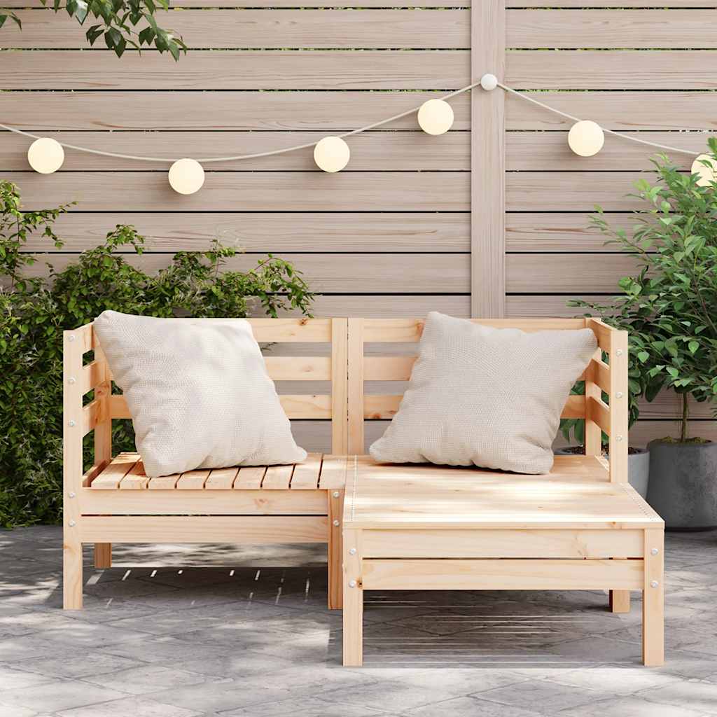 Tuinbank 2-zits met voetenbank massief grenenhout is nu te koop bij PeponiXL, paradijselijk wonen!