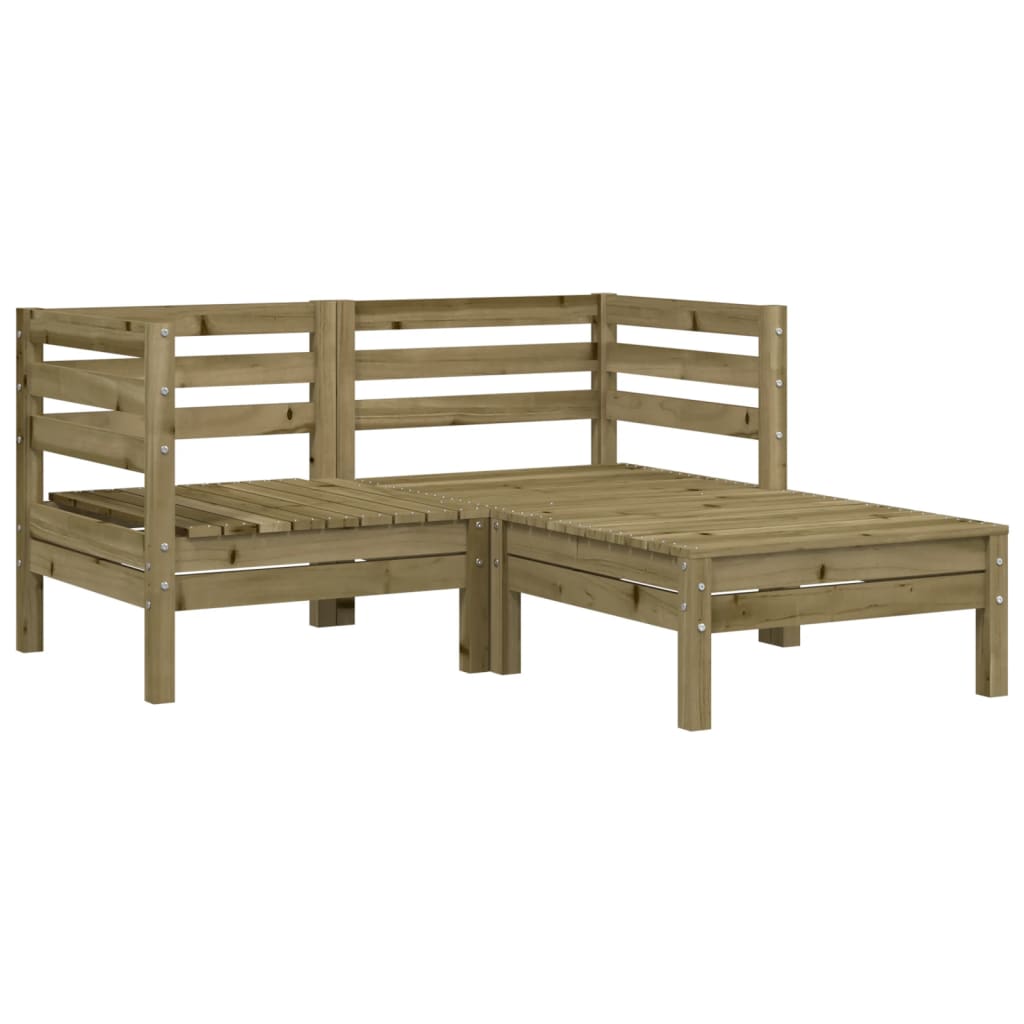 Tuinbank 2-zits met voetenbank geïmpregneerd hout is nu te koop bij PeponiXL, paradijselijk wonen!