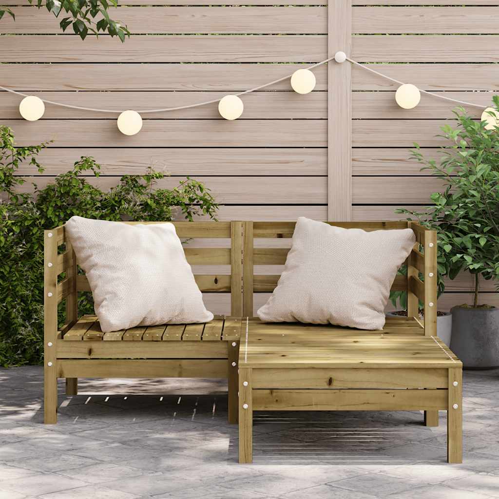 Tuinbank 2-zits met voetenbank geïmpregneerd hout is nu te koop bij PeponiXL, paradijselijk wonen!