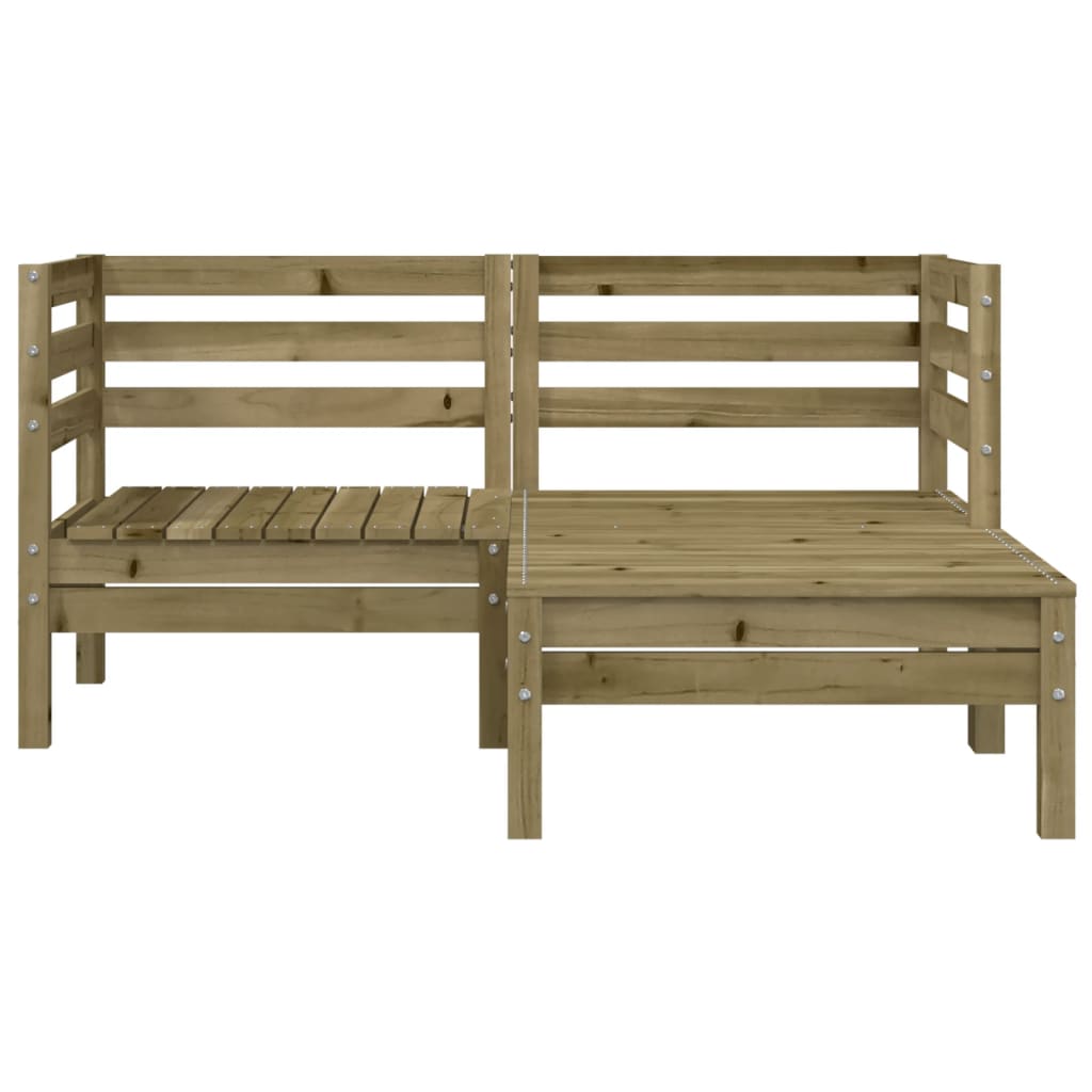 Tuinbank 2-zits met voetenbank geïmpregneerd hout is nu te koop bij PeponiXL, paradijselijk wonen!